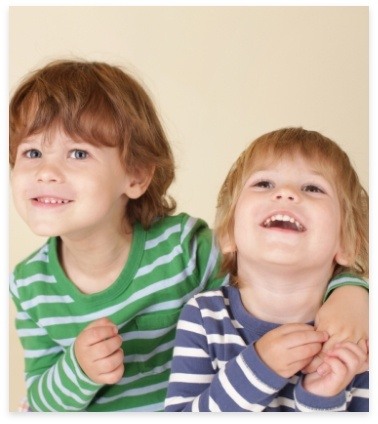 Kids smiling after children's dentistry visit